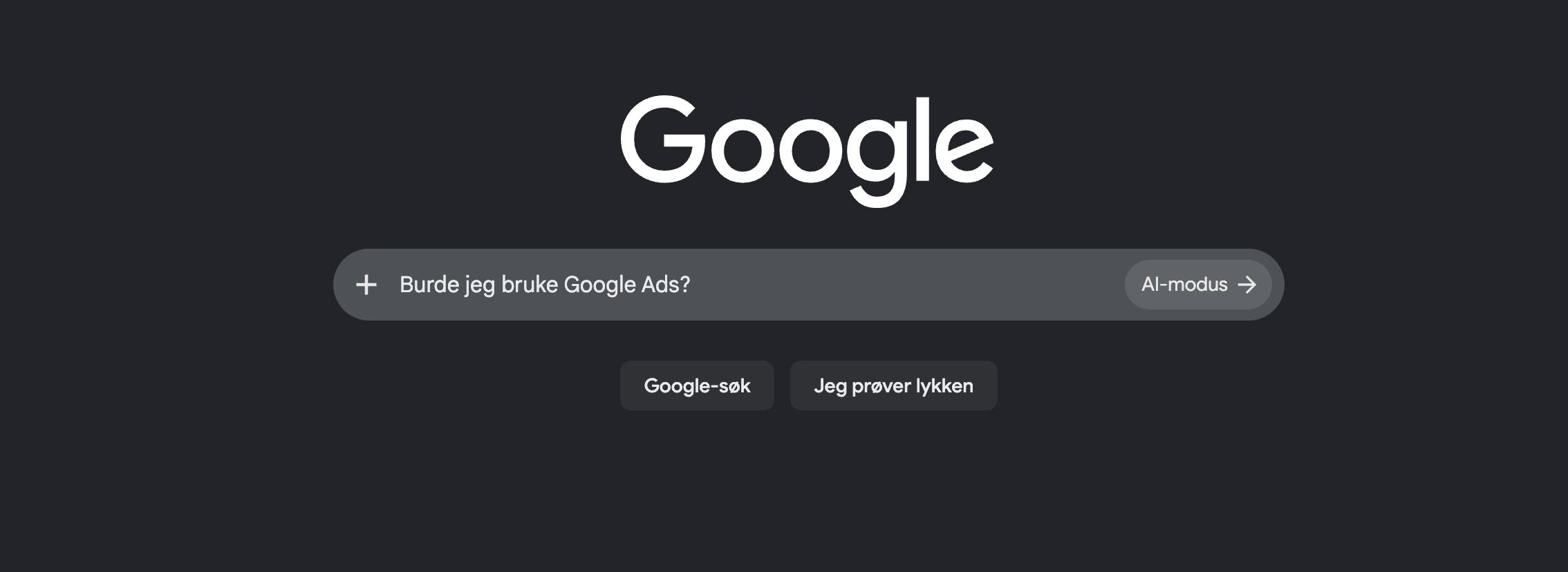 Søkebaren på Google.com