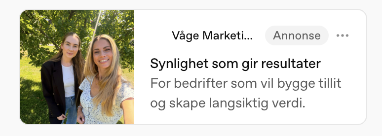 Eksempel på hvordan en annonse kan se ut i ChatGPT